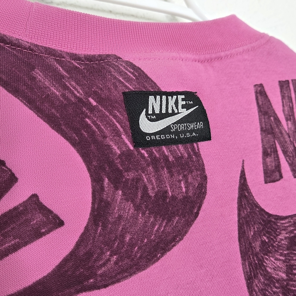 Nike Women's Pink Graphic Crew Neck Sweater - Picture 11 of 14